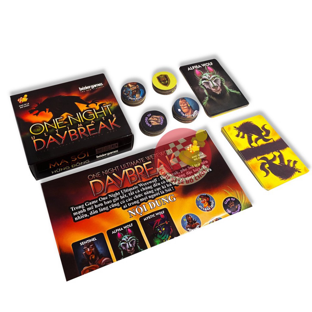Ma Sói One Night Day Break  - Boardgame One Night Ultimate Day Break Werewolf