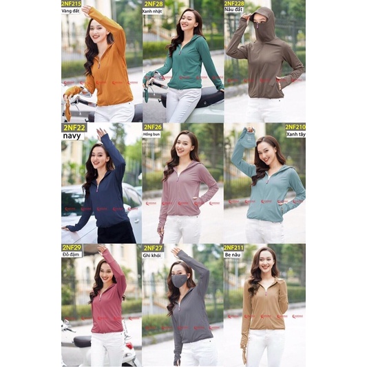 ÁO KHOÁC NẮNG THUN LẠNH 2 LỚP