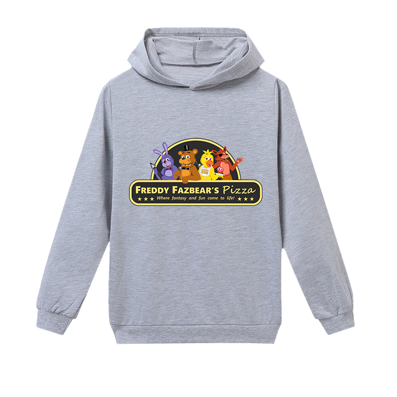 Áo Hoodie Dài Tay In Hình Nhân Vật Trong Five Night At Freddy 's Dành Cho Các Bé