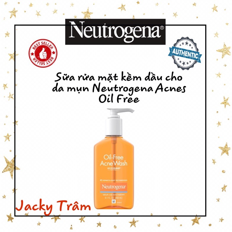 Sữa Rửa Mặt Kiểm Soát Dầu Nhờn Neutrogena Oil-Free Acne Wash 269ml