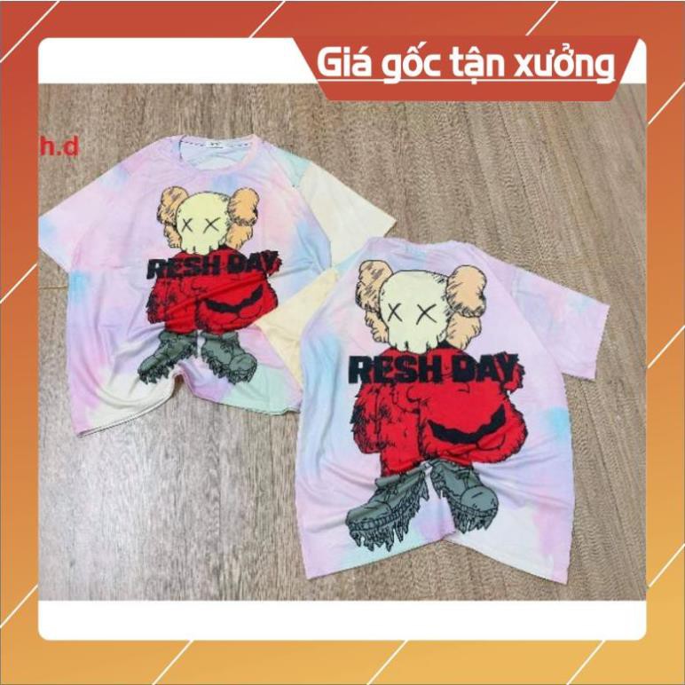 SALE!! Áo Thun loang màu form thụng nam nữ tay lỡ  Unisex Người Máy Gresh❤- nhận in theo yêu cầu giá tận xưởng