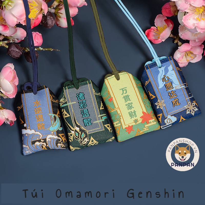 Túi Omamori may mắn thêu tay Genshin Impact