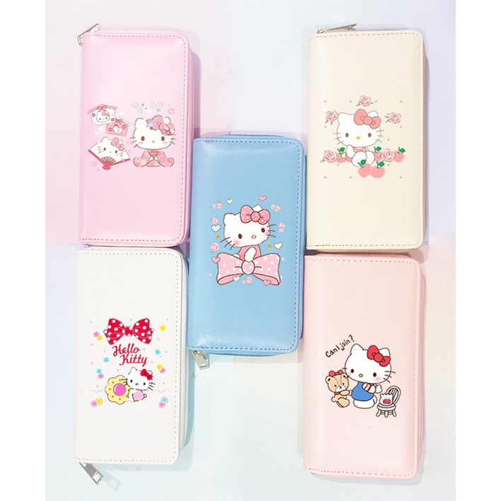 Ví gấu thỏ cherry berry VBI45 bóp dài bé đào kitty chuột vàng thần tượng hoạt hình cute dễ thương