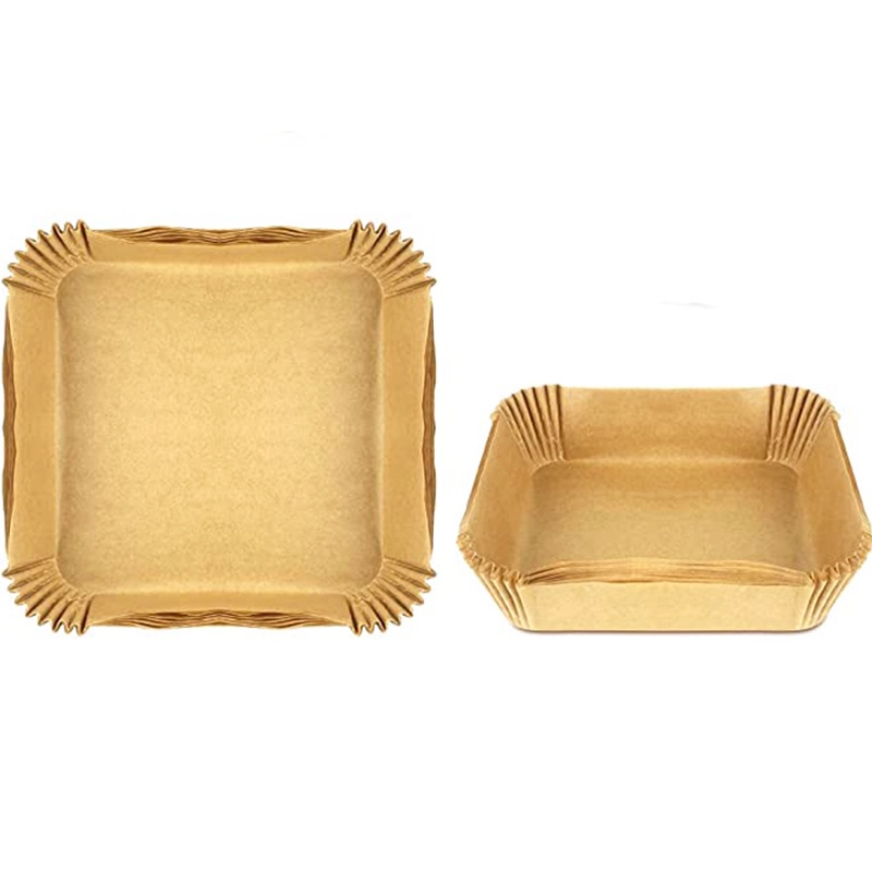 Set 30/50/100 Khay Giấy Nướng Bánh/Nướng Bánh Hình Vuông Không Dính Dùng Một Lần