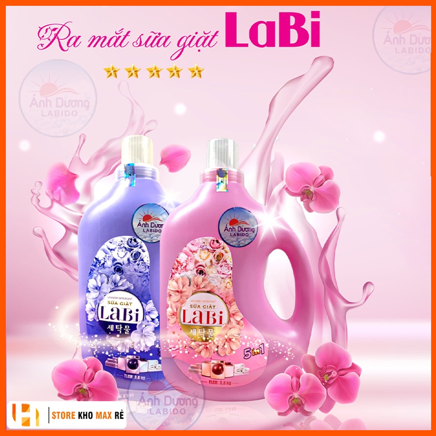 Combo 2 Nước Giặt Công Nghệ Nhật Bản LABI - Thơm Ngát & Mềm Vải Can 3,6L