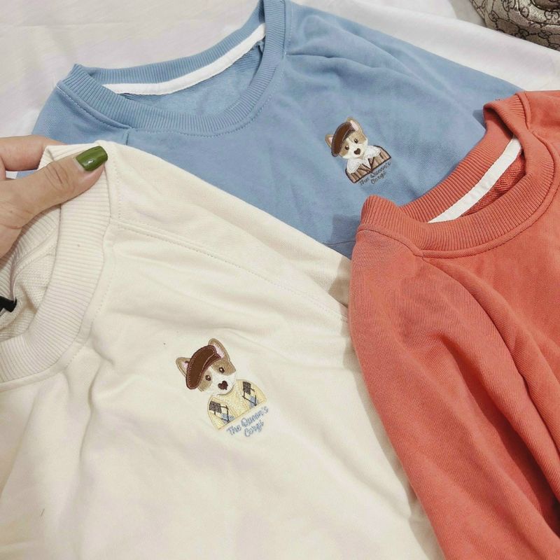 SWEATER NỈ NGOẠI THÊU GẤU CỰC XINH