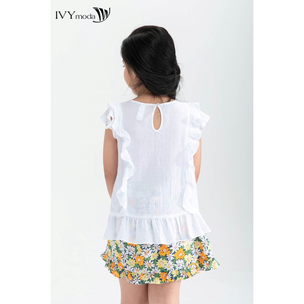Áo bé gái bèo nhúm bé gái IVY moda MS 16G1272
