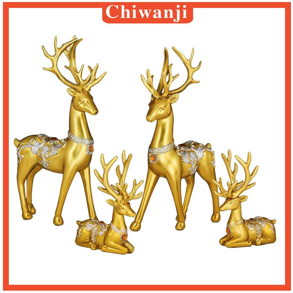 [Chiwanji] Tượng Hươu Cao Cấp Để Bàn Trang Trí Phong Cách Bắc Âu