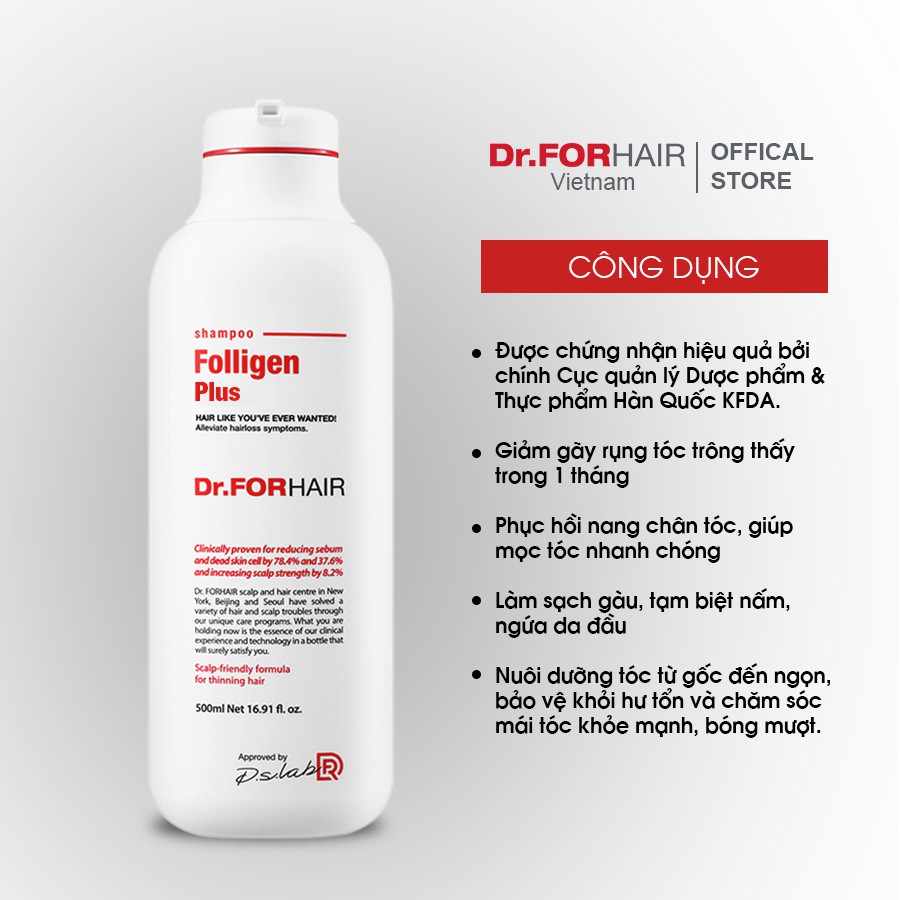 Dầu gội giảm rụng tóc Dr FOR HAIR 500ml | BigBuy360 - bigbuy360.vn