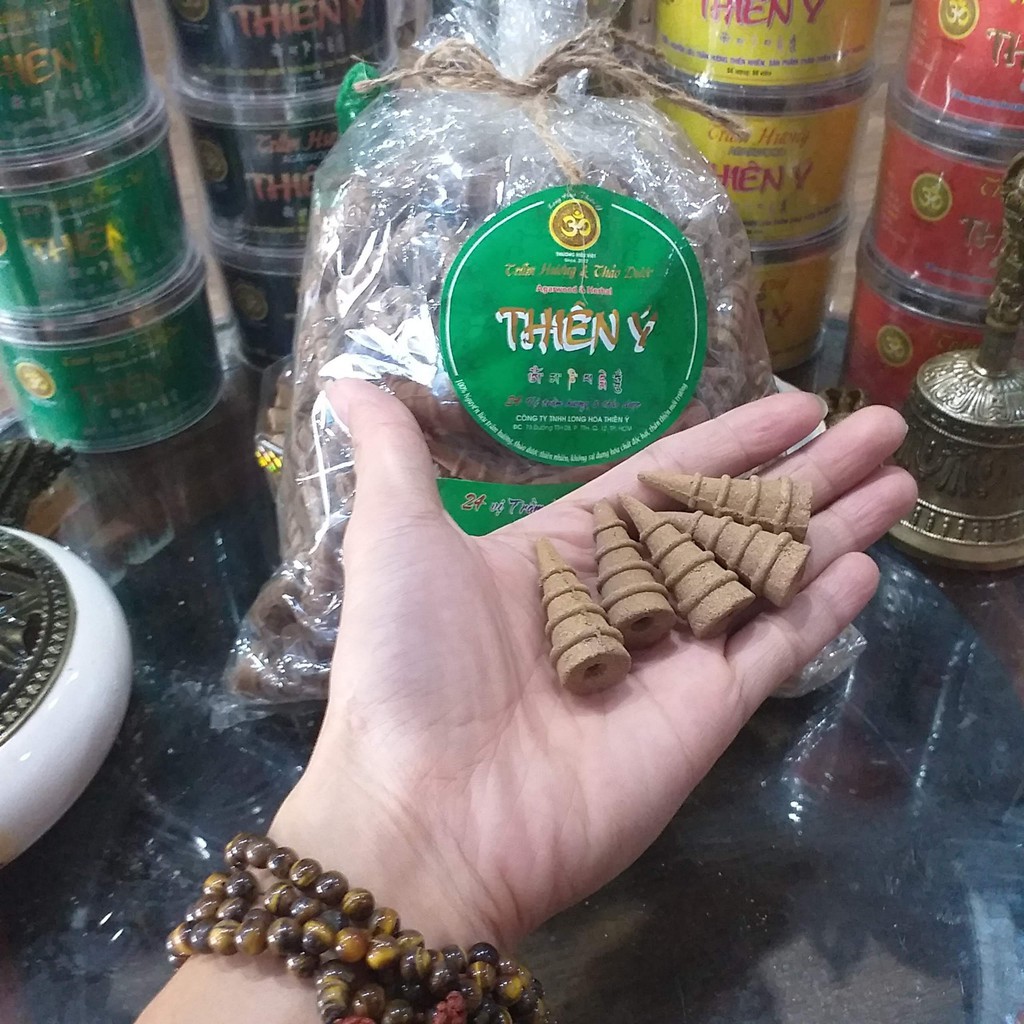 Nhang Trầm Hương Thiên Ý Đỏ, Vàng, Xanh Lá, Xanh Dương - Nụ trầm hương thượng hạng cao cấp làm 100% từ trầm.