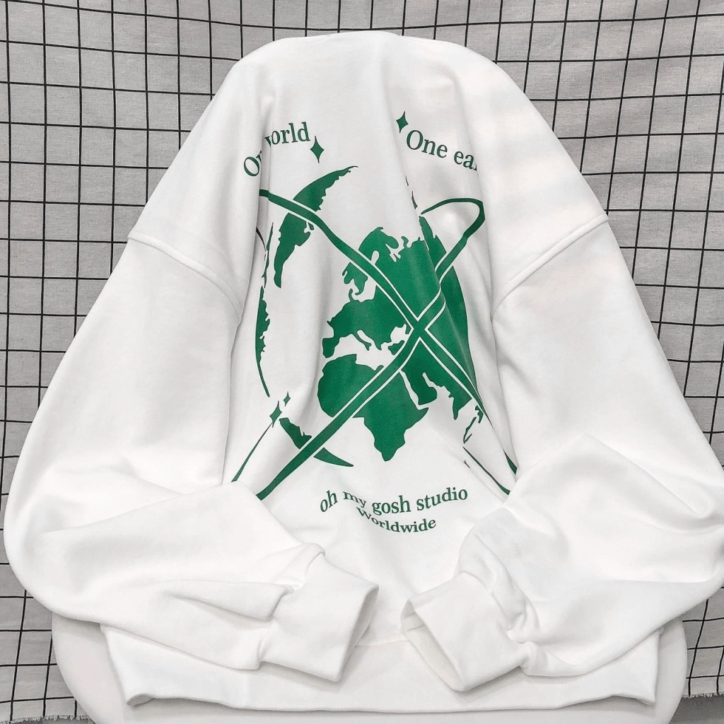 Áo Khoác Nỉ Nữ Dây Khóa Kéo Phối Hình In Sịn Sò Nón 2 Lớp Form Rộng Che Nắng Tốt Mặc Thoải Mái [NEW UNISEX]