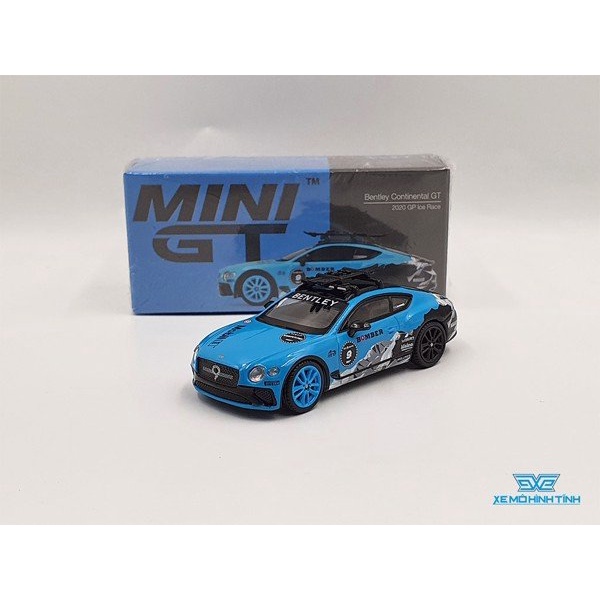 Xe Mô Hình Bentley Continental GT 2020 GP Ice Race 1:64 MiniGT ( Xanh )