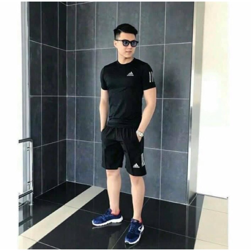 Bộ nam Adidas cổ tròn 3 màu