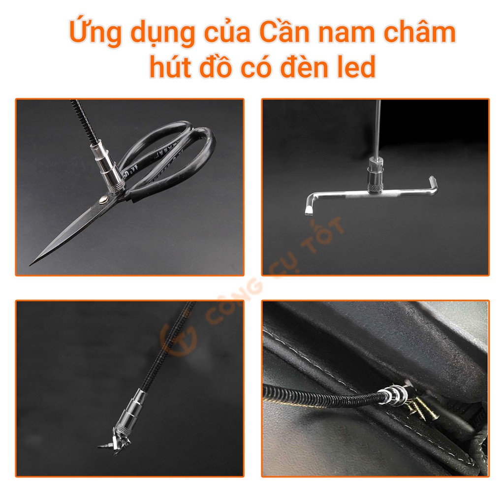 Cần nam châm hút đồ có LED