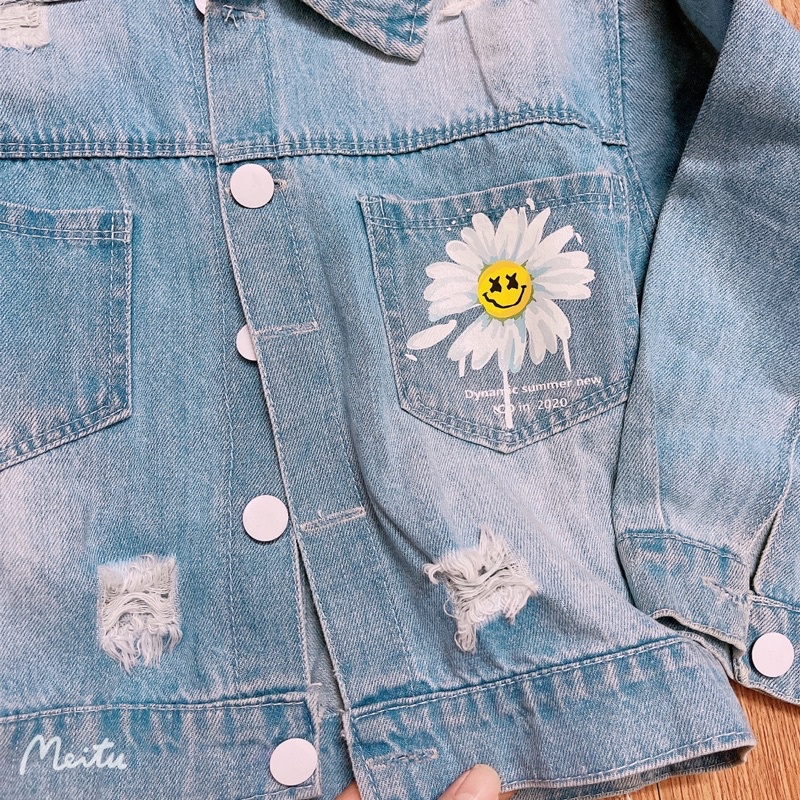 Áo khoác bò cho bé gái khoác jean cho bé size đại