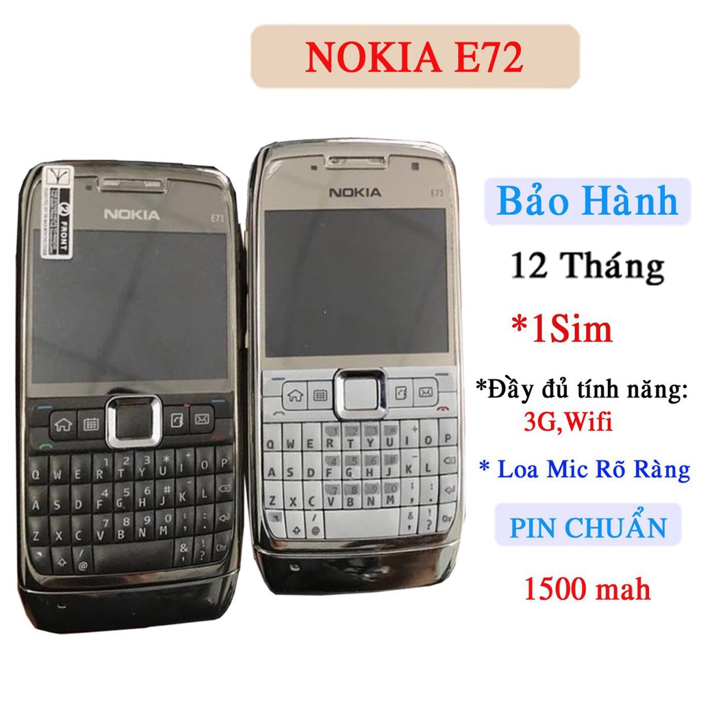 Điện Thoại Nokia E71 Wifi Chính Hãng Main Zin BH 24 Tháng