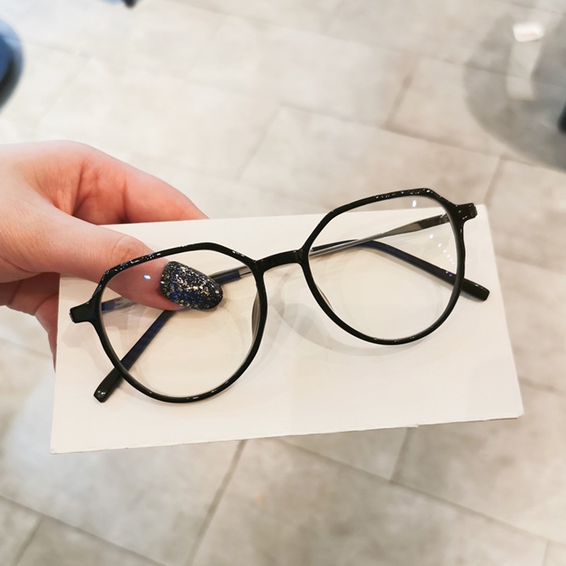 Kính giả cận thời trang nam nữ gọng đa giác mắt kính không độ chống tia UV phong cách Hàn Quốc đẹp giá rẻ HANASO 061