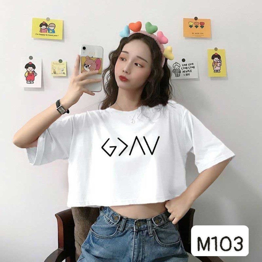 Áo Thun Nữ Croptop FREESHIP Áo phông nữ croptop form rộng, 5 màu thời trang Mã: S103