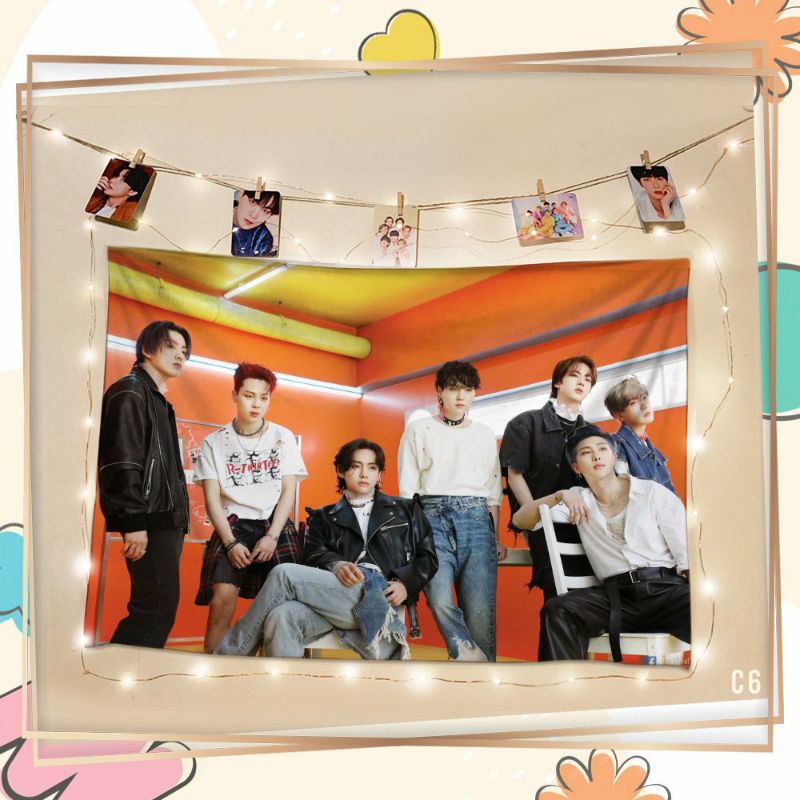 Tranh vải BTS treo tường trang trí, làm back ground 💜💜💜 | BigBuy360 - bigbuy360.vn