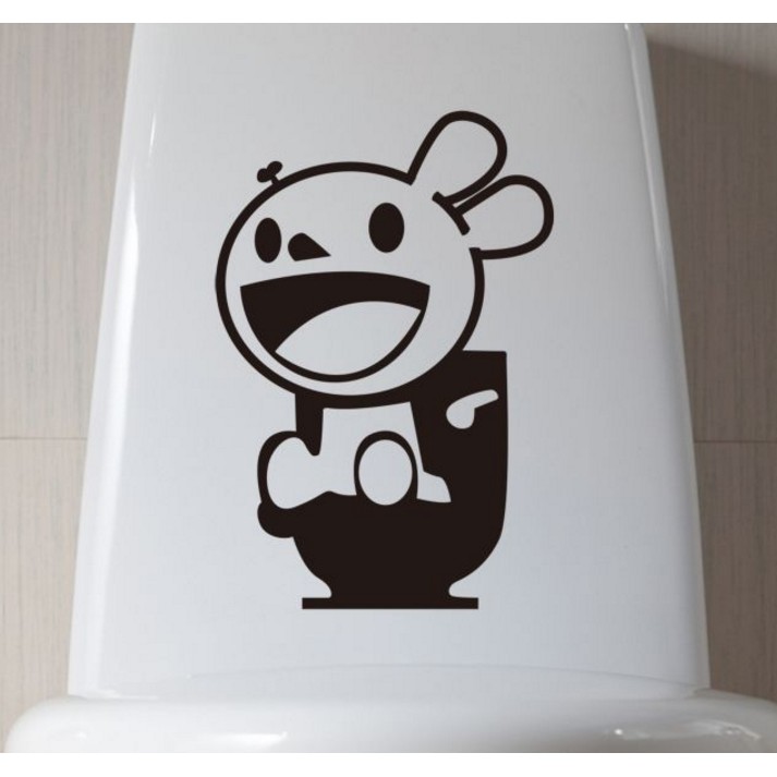 Decal Dán Nắp Toilet Hoạt Hình Đáng Yêu