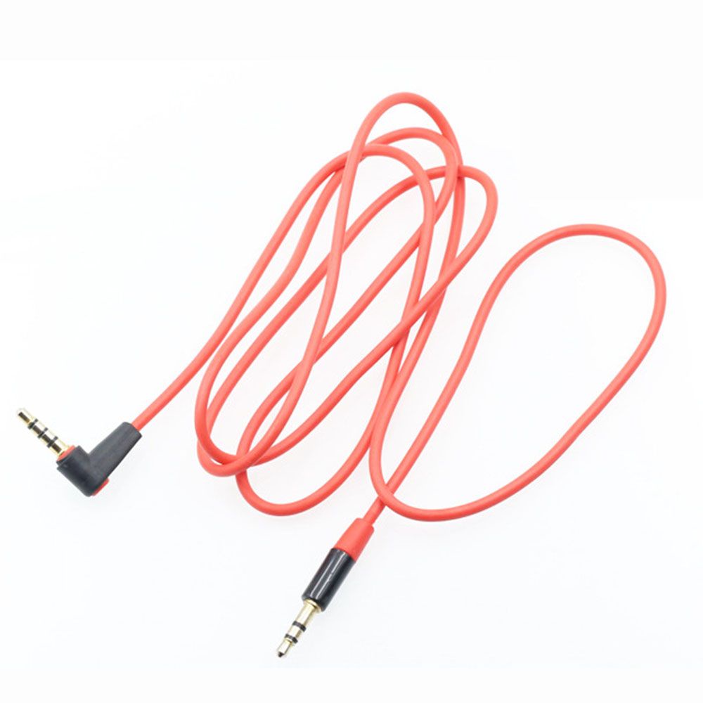 1 Dây Cáp Âm Thanh Thay Thế Giắc Cắm 3.5mm Dài 1.2m 90 Độ Nhiều Màu Cho Loa Xe Hơi