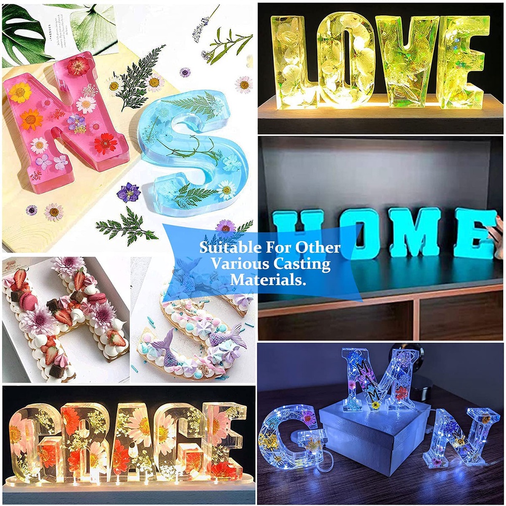 Khuôn silicone 12cm Tạo Hình Chữ Cái diy Trang Trí Nhà / Sự Kiện