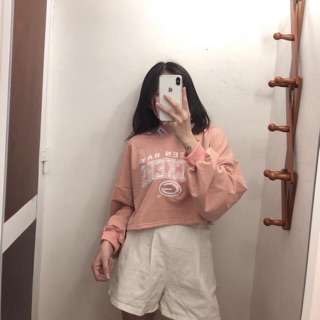 Áo thun croptop có nón hình thật
