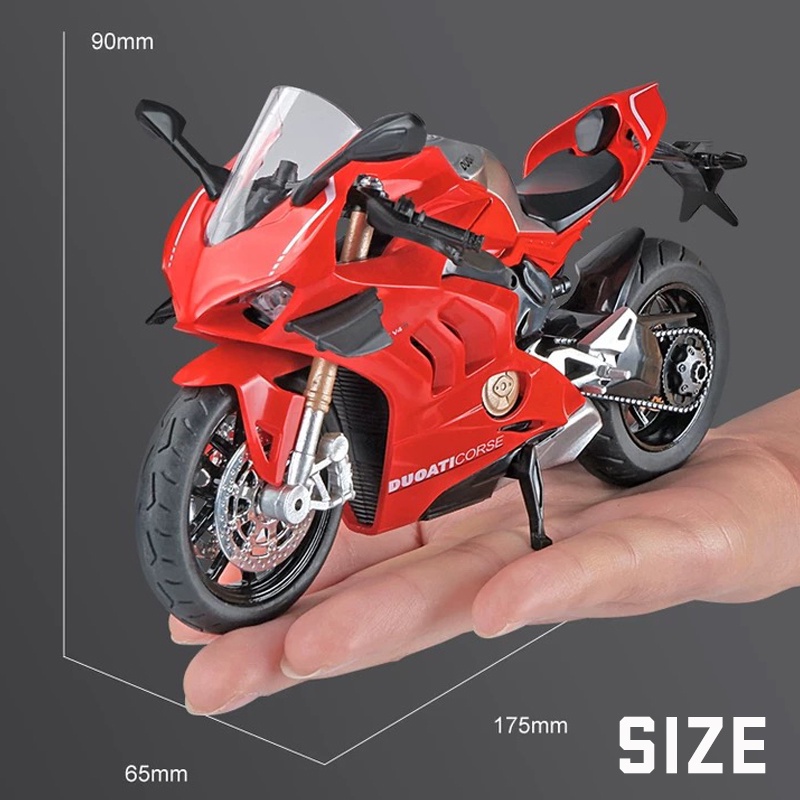 Mô Hình Xe Mô Tô Ducati V4S Bằng Hợp Kim Tỉ Lệ 1: 12