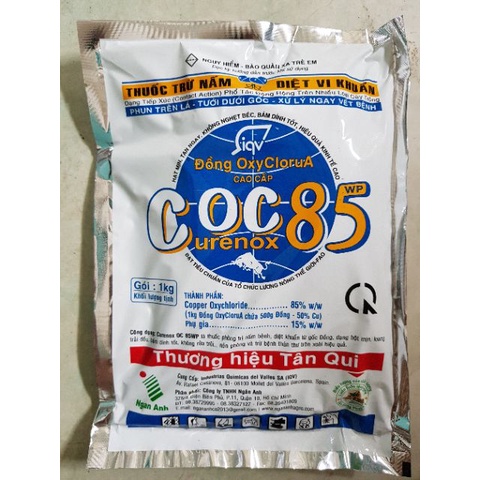 Coc 85WP 1KG thuốc phòng và điều trị nấm bệnh, diệt vi khuẩn căn bản từ gốc đồng qua hệ thống thân, lá và rễ