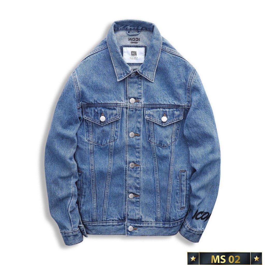 Áo khoác jean nam xanh trơn cao cấp,phong cách cá tính dễ phối đồ,chất jean cao cấp thời trang Lady-Hn Store88 j3