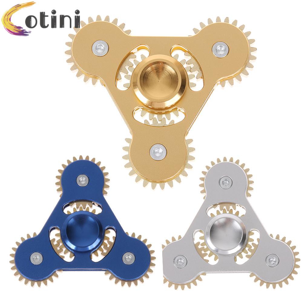 COTINI Metal Triangle Gear Gyro Finger Spinner Fidget Spinner-137450