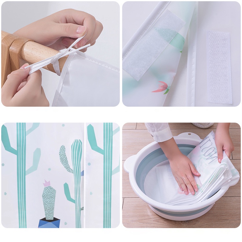 Túi nhựa MENGNI chất liệu peva dày và trong suốt chống bụi không thấm nước dành cho quần áo