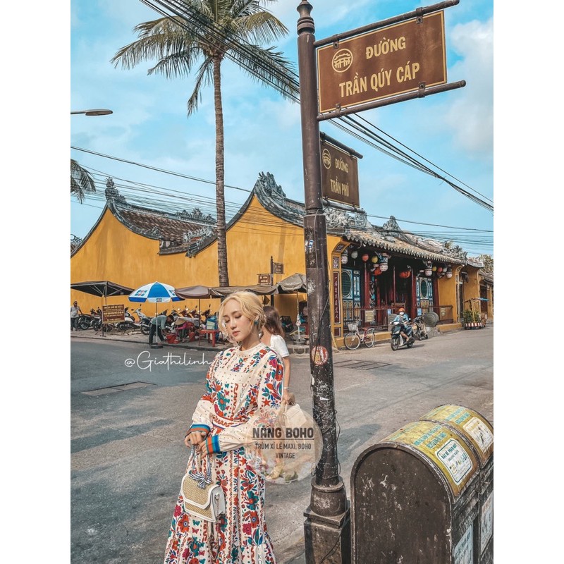 Giảm tối đa 50k đơn từ 250k NẮNGBOHO-Váy vintage phong cách quý cô