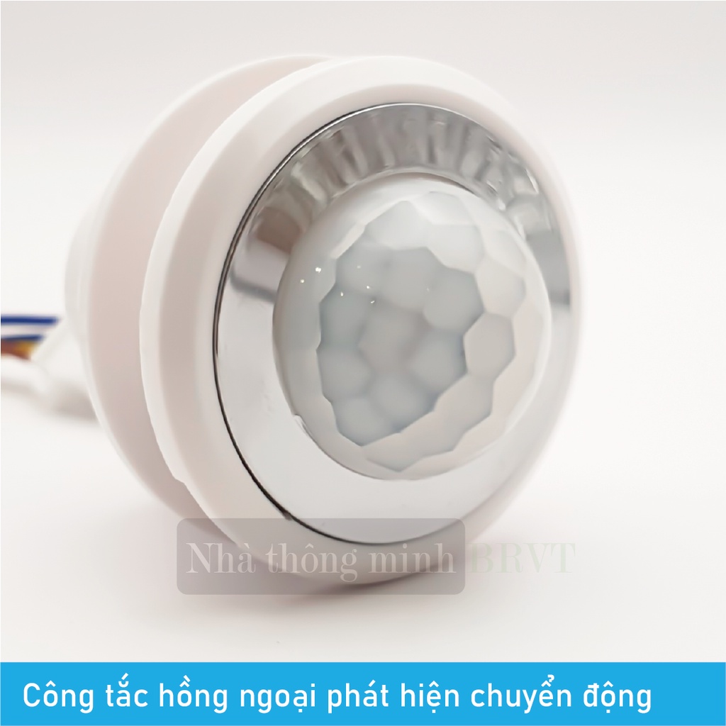 Công tắc cảm biến hồng ngoại phát hiện chuyển động điều khiển đèn tự động bật/tắt