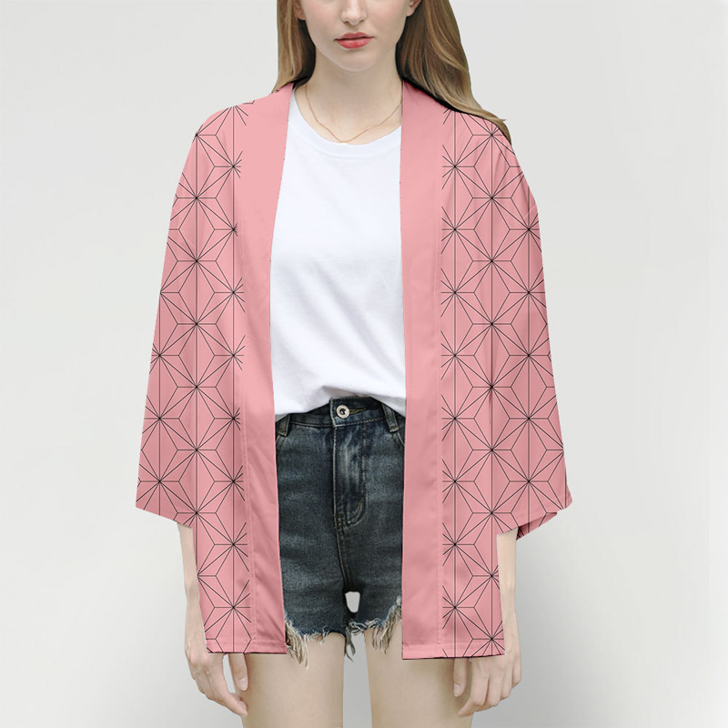 Áo Choàng Kimono Họa Tiết Anime Xinh Xắn Dành Cho Người Lớn