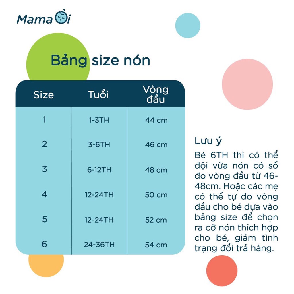 Nón kết số cho bé yêu từ 3-12 tháng của Mama Ơi