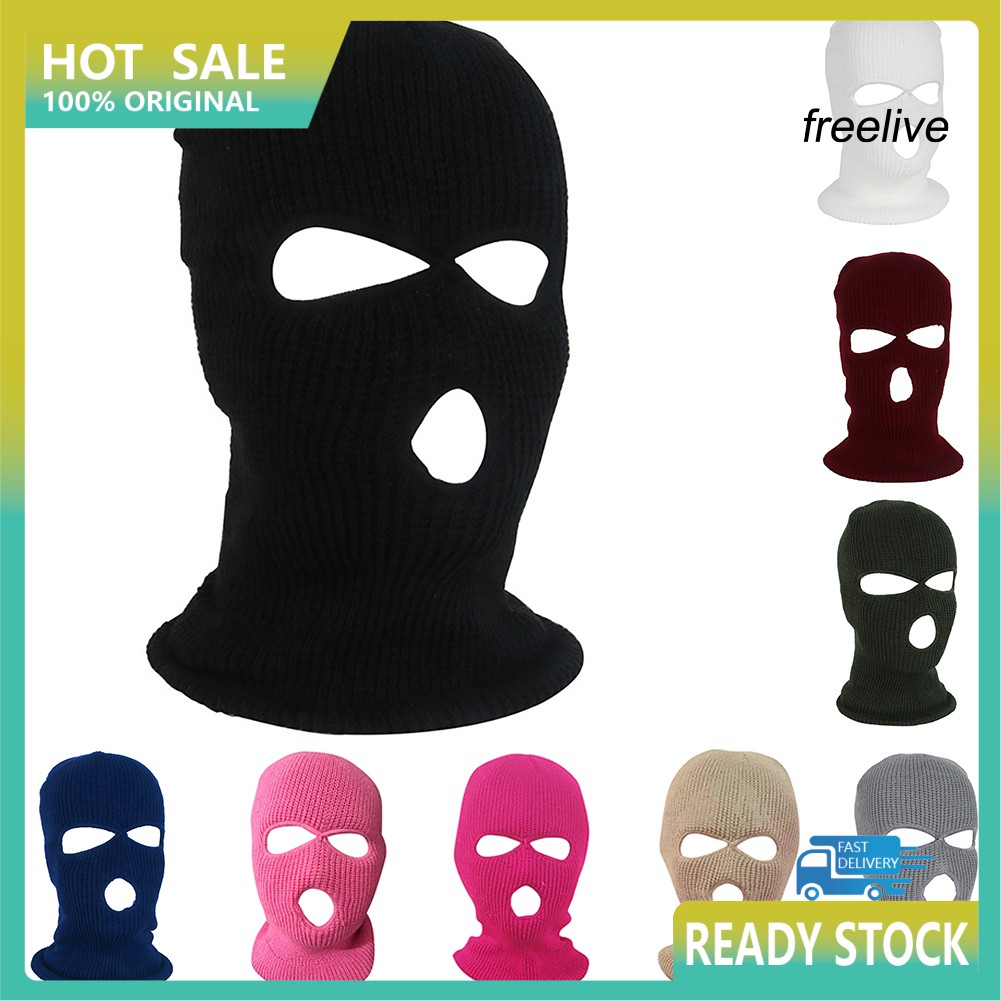 Mũ Balaclava Trùm Kín Mặt Khoét 3 Lỗ Thoáng Khí Thời Trang Mùa Đông