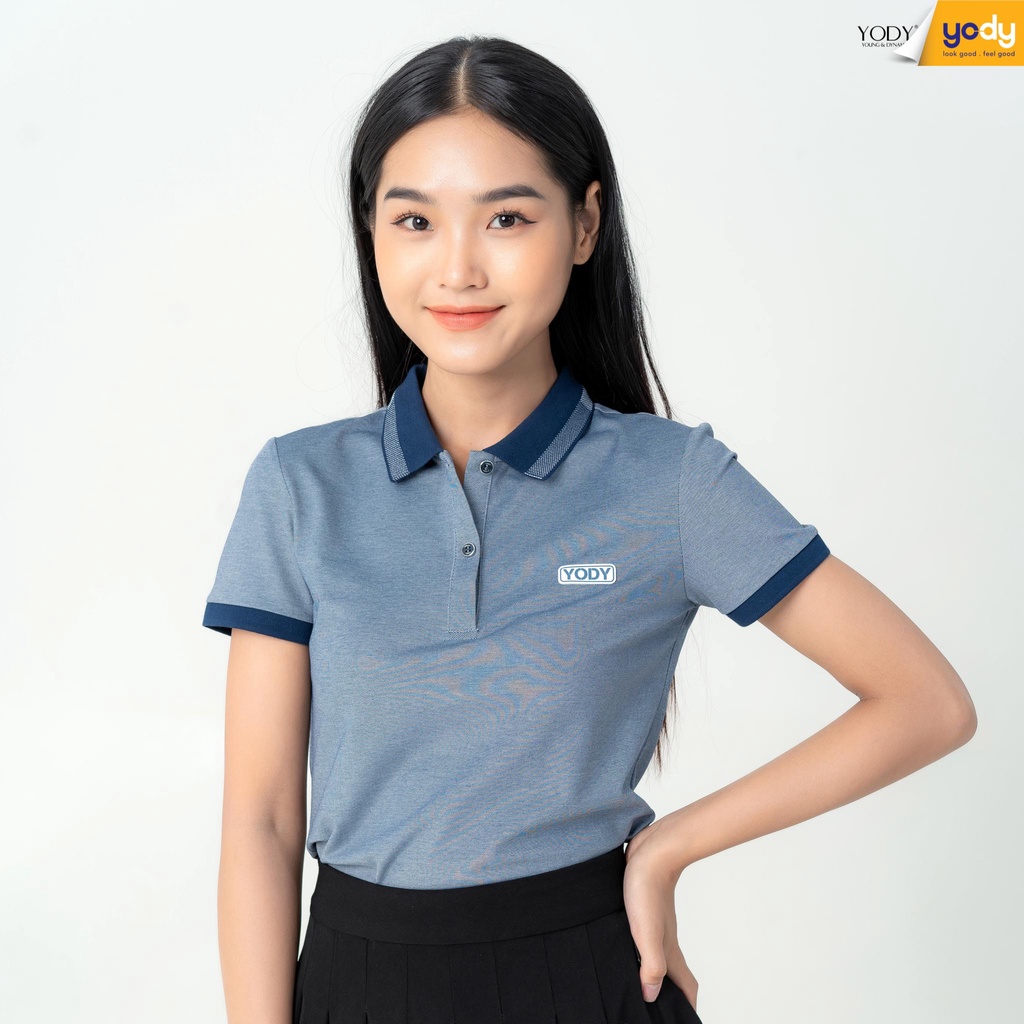 Áo thun polo nữ có cổ YODY chính hãng, áo polo mắt chim thanh lịch, thấm hút mồ hôi, thoáng mát - APN3340 | BigBuy360 - bigbuy360.vn