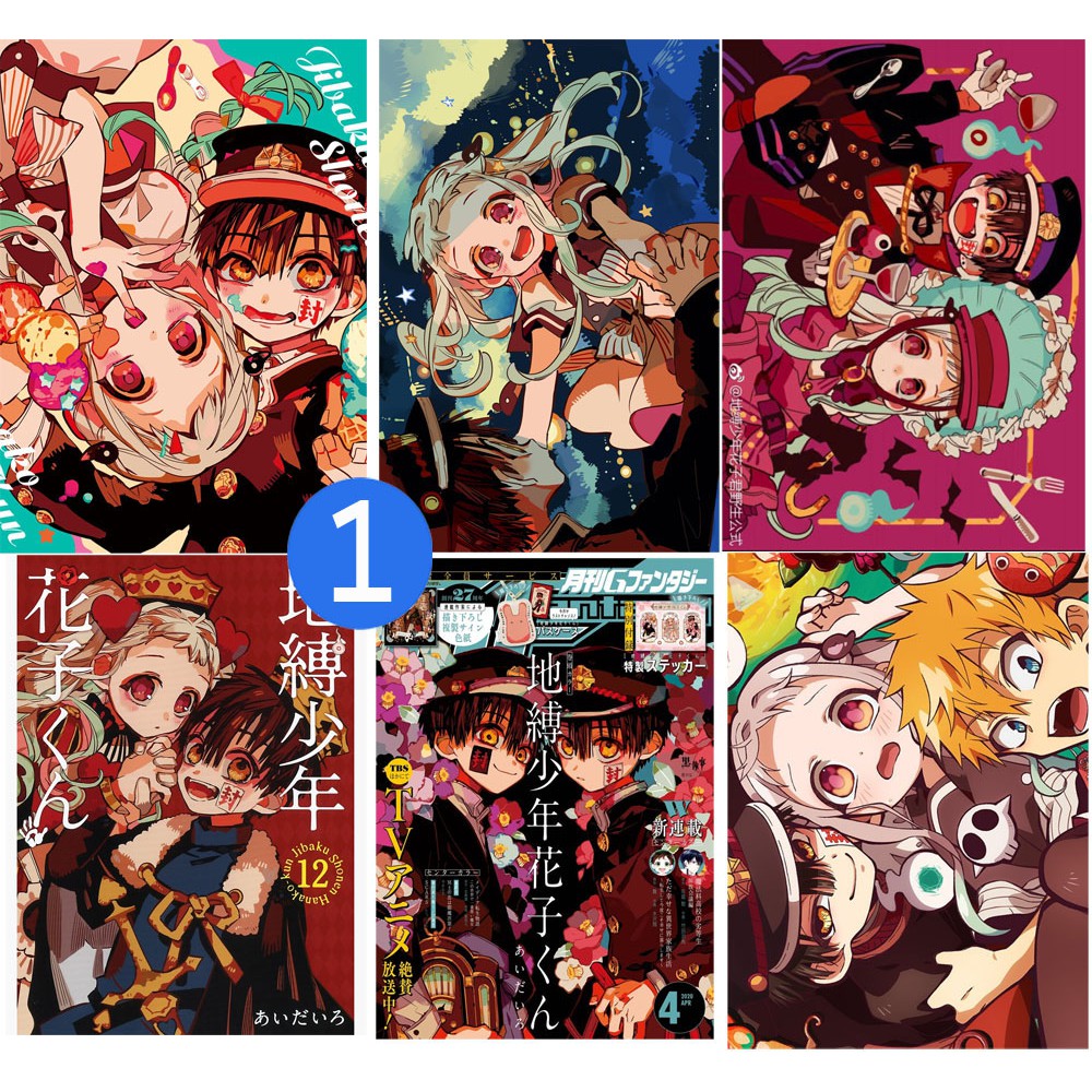 Bộ 6 áp phích - poster animejibaku shounen hanako-kun A3,A4,A5