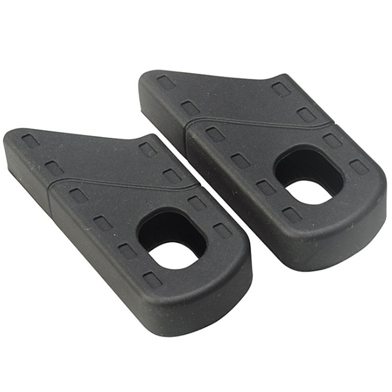 High Quality 2PCS Universal Bicycle Fixed Gear Rubber Crank Protector Cover, Black