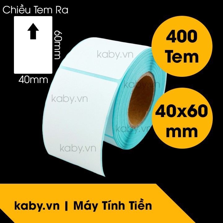 [10 TẶNG 1] Giấy In Mã Vạch 40x60 mm - Decal Nhiệt 4x6 cm (Tem Đứng)