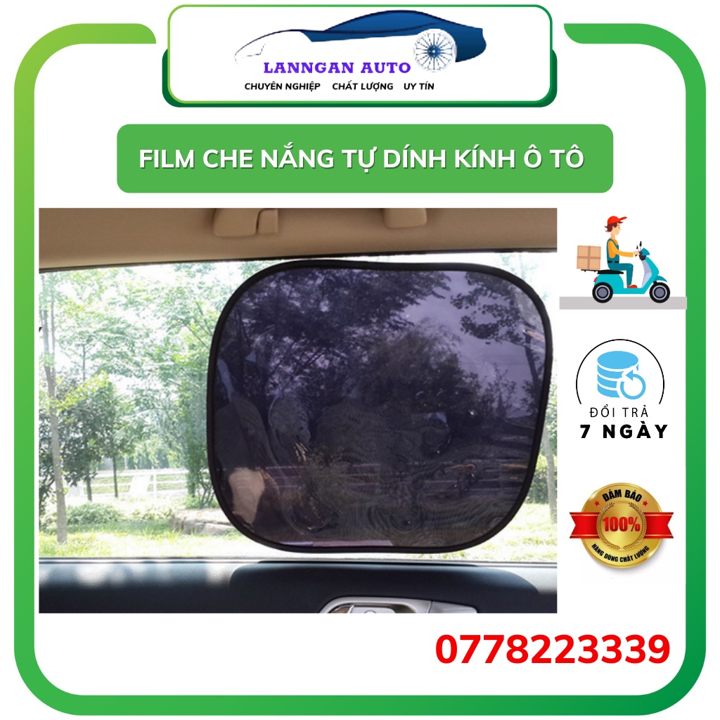 Tấm chắn nắng ô tô cao su non tự hút lên kính xe, tháo ra hút vào thoải mái. Film che nắng cao su non