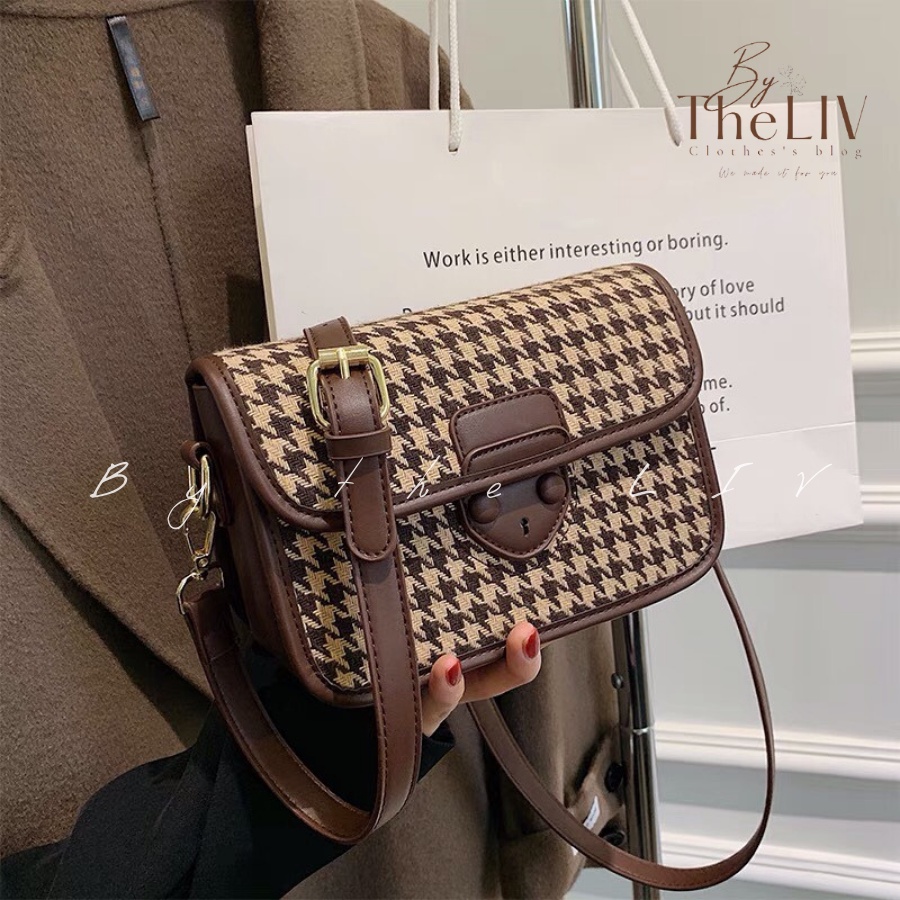 Túi xách LADI vải thêu phong cách Hàn Quốc cực sang - HÀNG LOẠI 1