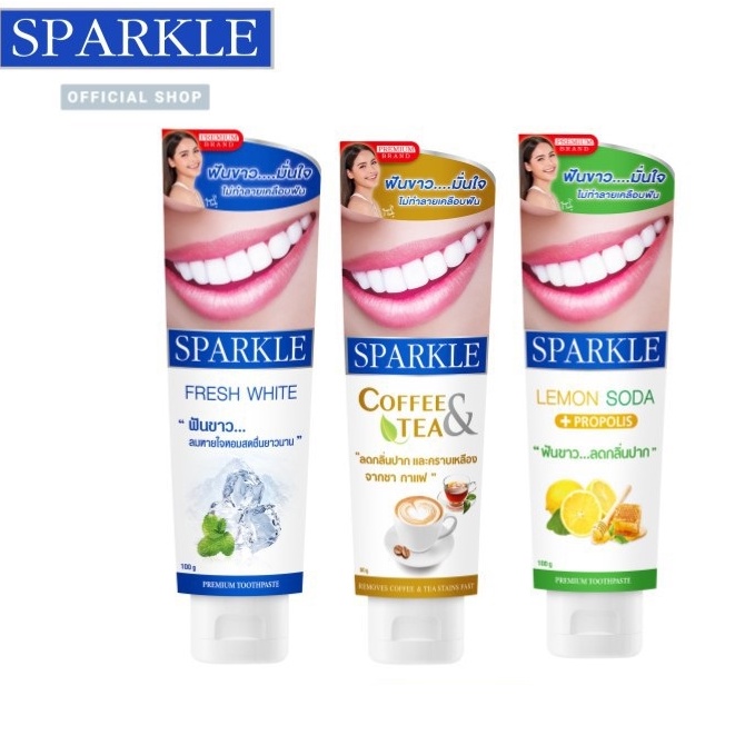 Kem Đánh Răng Trắng Sáng Sparkle 90gr + tuýp 50gr