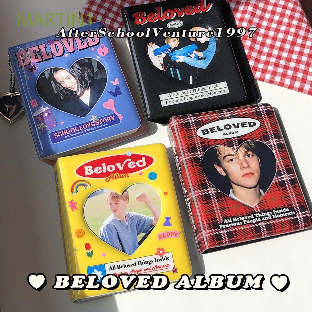 Album thiết kế kiểu trái tim rỗng cổ điển đựng thẻ ảnh bảng tên cỡ 3 inch ảnh sưu tầm ảnh ngôi sao Kpop
