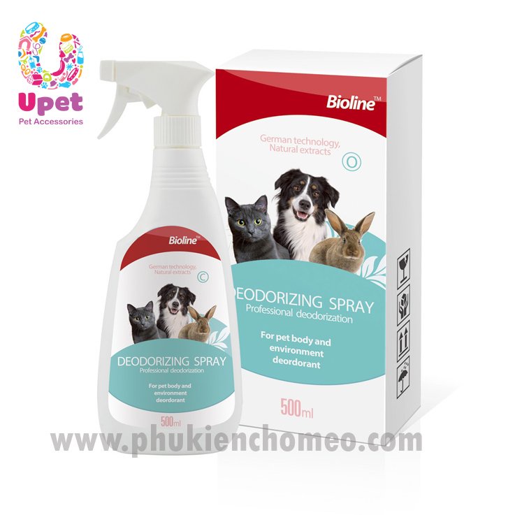 Xịt khử mùi diệt khuẩn Bioline cho chó mèo 500ml