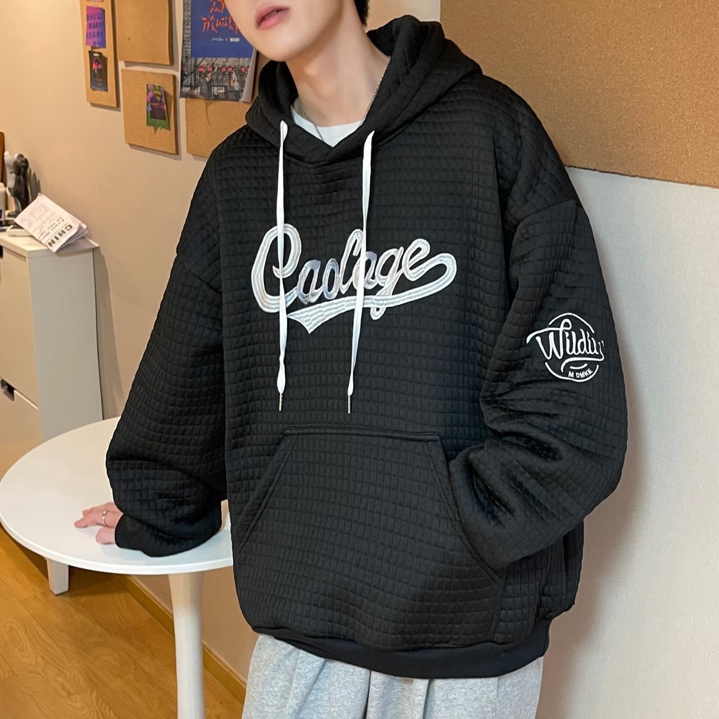 Áo Hoodie Thể Thao In Hình Waffle Thời Trang Hàn Quốc Cho Cặp Đôi unisex hoodie hàn quốc harajuku áo hoodie unisex form rộng