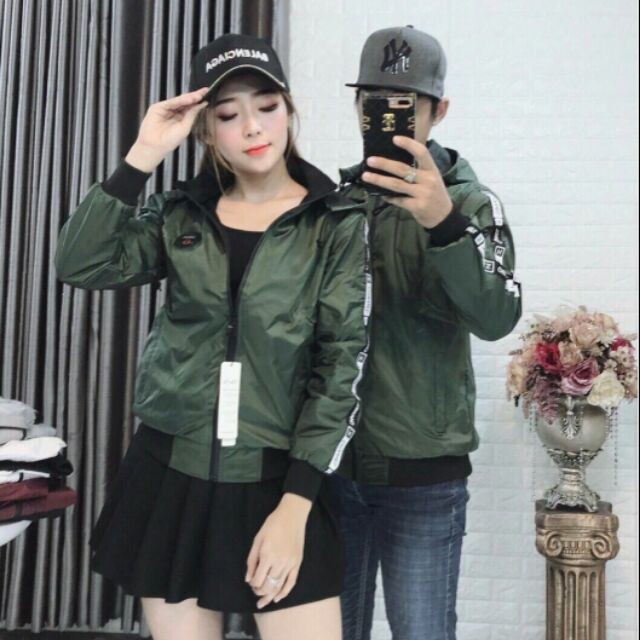 Áo khoác Dù 2 lớp sọc tay mẫu mới cho cặp đôi 5 màu.