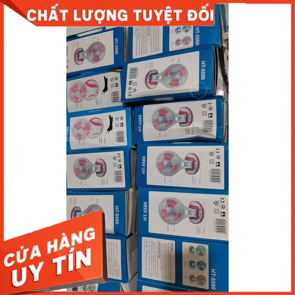 [XẢ KHO] FREE SHIP  Quạt gập tích điện có đèn 5580