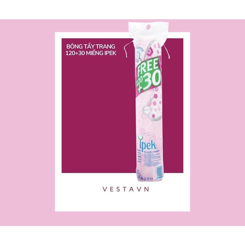 BÔNG TẨY TRANG IPEK KLASIK COTTON PADS THỔ NHĨ KỲ HÀNG CHÍNH HÃNG